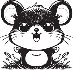 Obraz premium cute rat clipart vector design,awesome cute rat svg,high resolution printable cute rat artwork