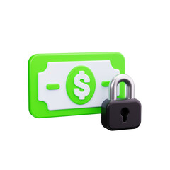 secure payment 3d render icons