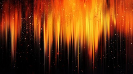 The image is a black and orange background with orange streaks and sparks. Scene is intense and fiery, with a sense of danger and excitement