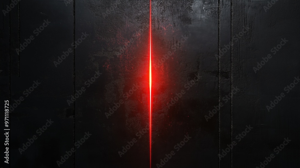 Poster a black and red image with a red line in the middle