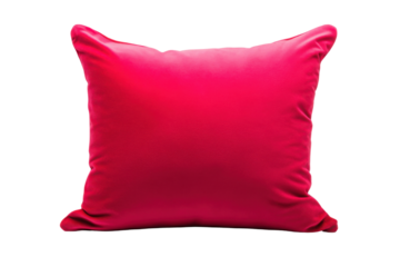 Bright red pillow designed for comfort and style, perfect for home decor and adding a pop of color to any space.