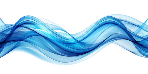 Fototapeta premium Abstract blue light waves motion on a Transparent background