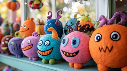 Halloween is a non-scary decor for children with soft felt and smiling characters, funny and cute, not creepy.