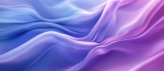 Futuristic Blue and Purple Gradient Background with Smooth Wave Lines. AI generated illustration