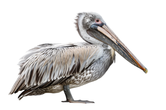 Pelican bird, isolated against a transparent background
