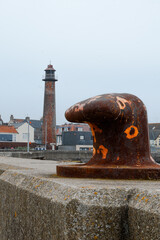 old lighthouse in the port
