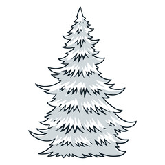 Christmas tree monochrome vintage logotype