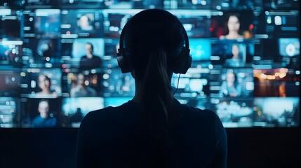 Digital Surveillance and Monitoring System - A virtual twin analyzes data,insights,and analytics on an advanced computer interface,providing real-time monitoring,decision support.