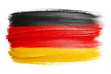 Obraz premium Brush paint stroke in german flag colors png