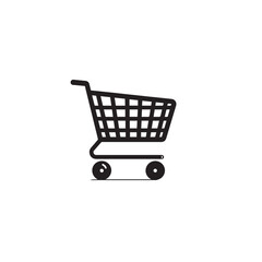 Shopping cart vector design. Shopping vector logo, icon design isolated on white background.