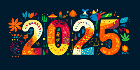 Fototapeta premium A colorful vector illustration of the numbers 