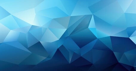 Obraz premium A vibrant abstract image featuring various shades of blue in a geometric, triangular pattern.