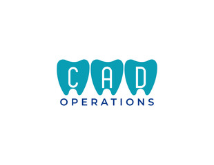 Fototapeta premium CAD-operations, teeth, dental, celestial, blue, text, letter, letters, clean, professional, design, logo., feeling, people, tooth, dentist