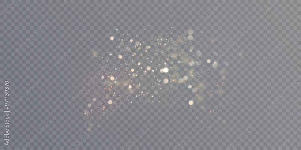 Aufkleber Sparkling glare light effects with colorful shimmer. Beautiful lens flare effect with bokeh, shiny particles and glare. Shining abstract background. Vector illustration