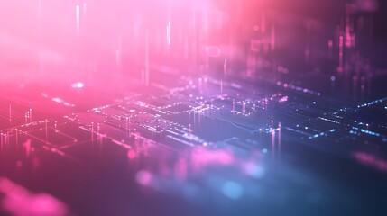 Holographic tech elements hovering over a muted background with gentle shadows