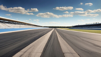 Empty Asphalt Race Track