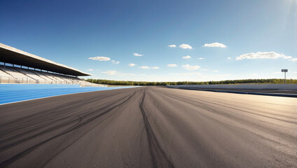 Empty Asphalt Race Track