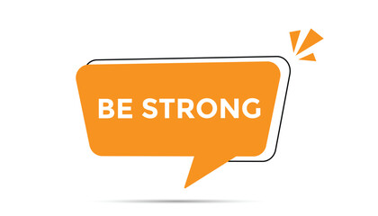 Be strong open button web banner templates. Vector Illustration 

