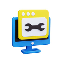 optimization 3d render icons