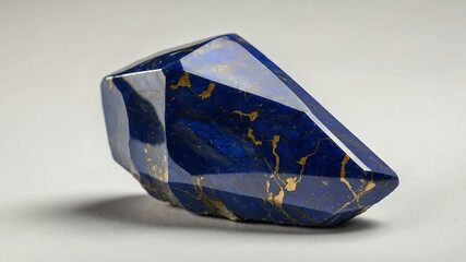 Lapis lazuli stone with plain white background