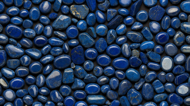 Lapis lazuli stone with plain white background