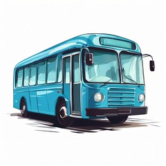 the AI Image Generator, Retro style bus.