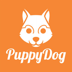 puppy dog minimalist logo design