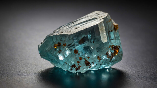 Rough zircon crystal with plain background