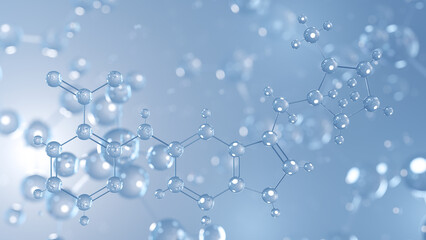 cp-135807 molecular structure 3d, serotonin receptor agonists, structural chemical formula view from a microscope