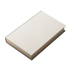 Fototapeta premium a book with a white cover and free space for text and images on a transparent background