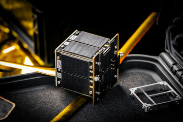 Prototype of very small, black space satellite