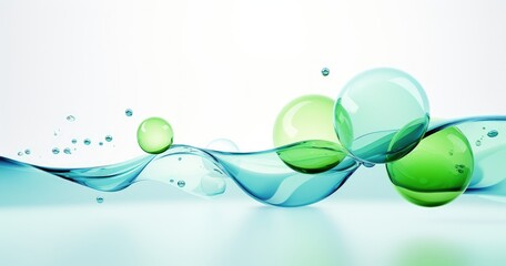 A vibrant abstract representation of bubbles and waves, showcasing fluid movement and color.