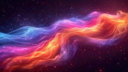 A vibrant abstract representation of flowing colors and light, evoking a sense of depth and cosmic beauty.