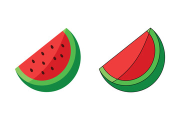 watermelon vector illustration white background