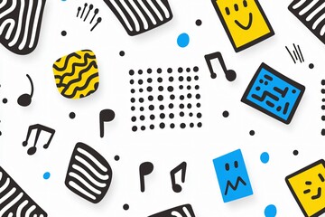 Abstract Geometric and Musical Pattern
