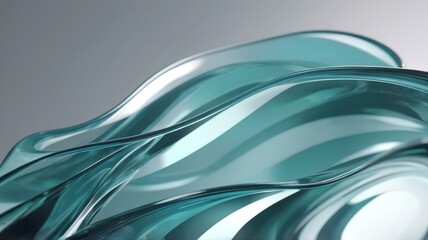 Wavy Glass Shapes Background
