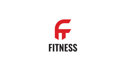 Fitness logo with F letter concept. Gym logo with F letter.