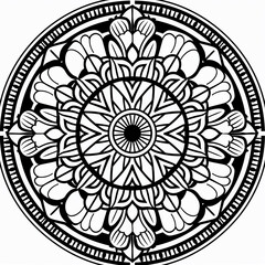 Adult colouring book page	
