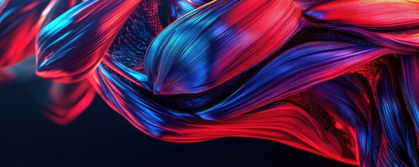 Vibrant abstract texture showcasing flowing colors in shades of red and blue, evoking energy and creativity in a modern design.