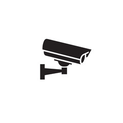 CC tv camera silhouette. CC camera logo, icon vector design isolated on white backgorund.