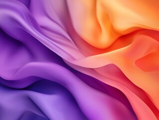 Obraz premium An abstract background with grainy gradients moving from deep purples to soft oranges, creating a warm, inviting texture