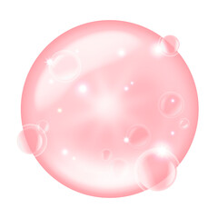 美容成分の結合や構造をイメージした、ぷるぷる、きらきらとしたイラスト