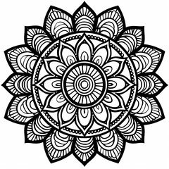 Adult colouring book page	
