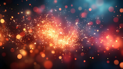 Vibrant 3D Abstract Sparklers and Cultural Icons Banner Design - Modern Digital Art Showcasing Glowing Elements on a White Background