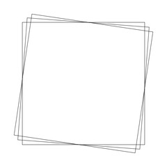 Frame square icon element, abstract, outline border grunge shape icon, decorative doodle for design in vector illustration