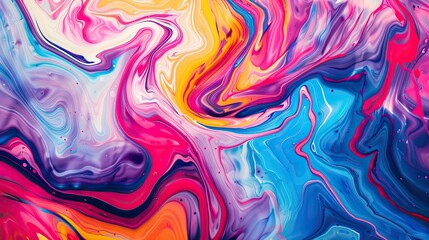 A vibrant abstract swirl of colors, creating a dynamic and energetic visual effect suitable for backgrounds or artistic projects.