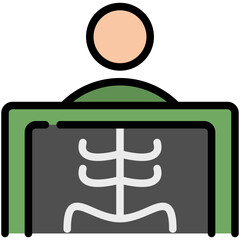 radiology filled line icon