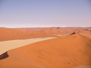 Vue panoramique depuis Bigdaddy en Namibie