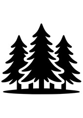 Pine Tree SVG, Forest Tree SVG, Mountain Forest SVG, Plant SVG, Sunset SVG, Nature SVG, Leaves SVG, Pine Tree Silhouette, Forest belt SVG, Tree Design, Cut file for Cricut SVG, JPG, PNG