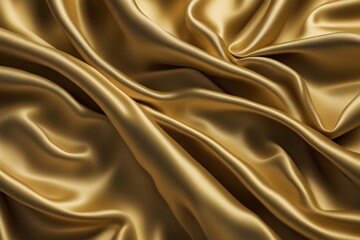 Fototapeta premium A shimmering gold fabric flowing elegantly reflecting light with every fold, AI Generated